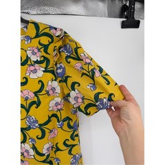 MoonRiver Whimical Cottagecore Retro Romantic Yellow Floral Mini Dress SzS
