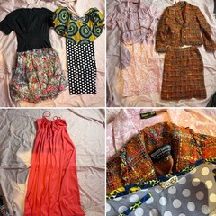Vintage 1970s, 1980s, 1990s Dress Reseller Lot Funky Patterns