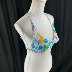 70s Vtg JC Penney Bikini Swim Top Size 14 (Fits XS/S) Hippie Boho Floral