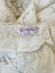 Vanity Fair Vtg Maxi Nightgown Lace Bed Jacket Robe 70s Victorian Cottage Hip XS