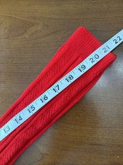 VTG Socks Hosiery 80’s Cable Knit 9-11 21″ Knee Stockings School Girl Red.