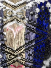 Vintage 1970s Cobalt Blue Aztec Blue Free Size Poncho Shawl Western