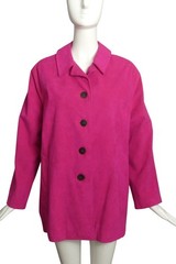 TODD OLDHAM- 1990s Pink Sueded Coat, Size 14