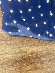 Vintage Coco California Blue with polkadots maxi dress size 10 Paper Tag Lined