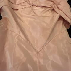 Harry Keiser Party Dress Cocktail Rose Pink Taffeta Vintage 1950s