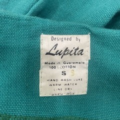 Vintage Guatemalan Teal Embroidered Cotton Dress – Handmade Artisan Lupita -Sz S