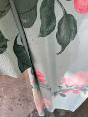 VINTAGE 1970s HANAE MORI JAPAN DESIGNER FLORAL DRESS MATACHING SHAWL SCARF AS IS