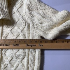Vintage Cable Knit Fisherman Sweater JL Hudson’s Cardigan 100% Acrylic Womens L