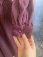 VTG 70s Parade New York Secretary Dress XS Plum Purple Union Made Flannel Feel