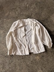 Jane Holley Inc. Original Vintage White Shirt 100% Dacron Polyester Size 12 32
