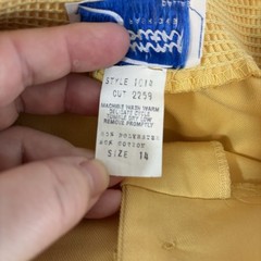 Vintage Sunny South Fashions Skirt Medium Yellow Pockets Midi 80s