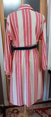 VINTAGE Shirt Dress TRENDS JERRIE LURIE Red White Rare Classic Dolman Pockets