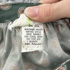 Nancy Greer Dress Womens M Green Paisley VTG 70s Peasant Boho Prairie Hippie