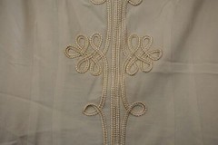 Vintage Karin Stevens Womens 12 Yellow Short Sleeve Stitch Detail Maxi Dress