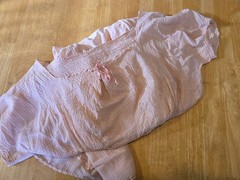 GLAMOUR 1930’S PEACH FLORAL SILK CHIFFON SLIP DRESS W HEAVILY RUCHED TOP