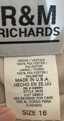 Vtg 90’s R+M Richards Maxi Dress 16 Cream Floral Boho Fairy Assymetric Coquette