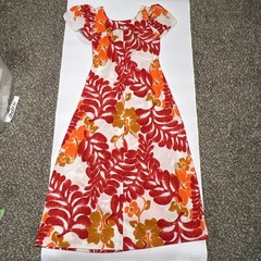 VTG Waltah Clarkes Hawaii Maxi Dress Tropical Floral Mod 60S Sz Sm Resortwear