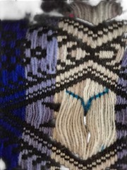 Vintage 1970s Cobalt Blue Aztec Blue Free Size Poncho Shawl Western
