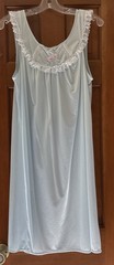 Vintage Deena Sleeveless Nightgown Size Medium Pastel Blue Short Length