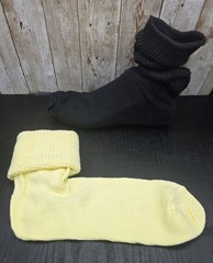 6 Pr Vtg Retro 80s 90s Slouch Boot Action Cuff Socks Pink Dark Blue Yellow Black