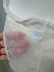 Vintage 1970s 1980s SEARS Pink Satin Lace Teddy Bodysuit Backless Lingerie L