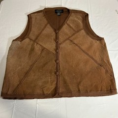 Vintage Selene Sport Suede Leather Vest Cowgirl Hippie Festival Grunge