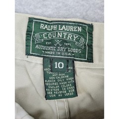 Ralph Lauren Country Vintage Khaki Chino Pants Made in USA Beige Size 10 28×29