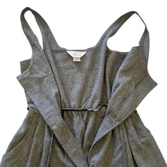 Vintage 1970s JCPenney Fashions Gray Sleeveless Midi Wide-Leg Jumpsuit Size XS/S