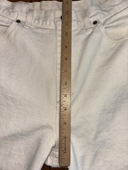 Vtg 80s Lee Mom Jeans Women’s 12L Off-White Cream Tapered High Rise 28 x 33 USA