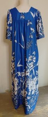 Vintage Montgomery Ward MuuMuu Housedress Gown Grannycore Polyester OS Tropical