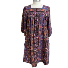 VTG 80s 100% Cotton Midi Caftan Size Medium