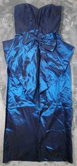 Vintage Roberta Of California Dress Womens Size 3/4 Blue Strapless Sweetheart