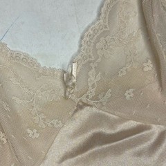 Vintage Vasarette Slip Dress Size 32 L Silkie Nylon Adjustable Nude Lingerie