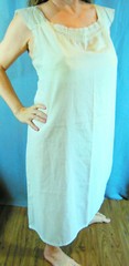 KATZ VINTAGE GREEN COMFY COTTONY SOFT EMBROIDERED YOKE NIGHTGOWN XL XXL EVC