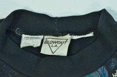 Vintage 80’s Blowout LA Black Gray 1920’s Flapper Woman Graphic Top Sweatshirt