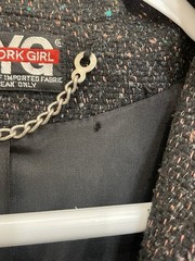 VTG Women’s ILGWU Union Made Coat NYG New York Girl Gray Peacoat USA Winter