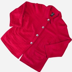 VTG Vintage 90s Cozy Red quilted button-up jacket 3XL