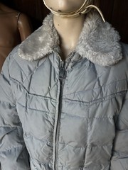 Vintage 80s Puffer Jacket Ski Winter Cold Fur Collar Western Ms. Pioneer 70s