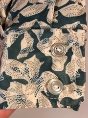 Devon Vtg 70s Polyester Top Size M Floral Blouse Collared Long Sleeves Button Up
