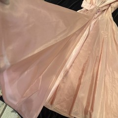 Harry Keiser Party Dress Cocktail Rose Pink Taffeta Vintage 1950s