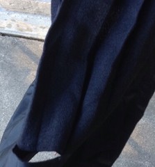 VTG 30s Black Crepe Dress Sz XXS 23″-24″W Theater Costume Play DAMAGED AS-IS