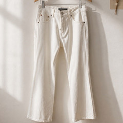 Hudson women’s jeans White Denim Jeans flare jeans