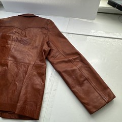Vintage Tony Lama USA Womens Leather Jacket Western Brown Sz- 13/14