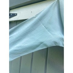 Vintage 50s Seafoam Blue Portrait Collar Dress Pussy Bow Tulle Crinoline Fair