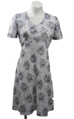 Vintage 1970s Handmade Floral Dress Lightweight Polyester Zip-Up Boho Retro