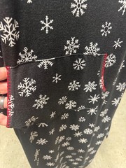 DA3290 COMFORT CODE by Cuddl Duds Sleepshirt Dress XS Black Snowflake Holiday