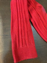 VTG Socks Hosiery 80’s Cable Knit 9-11 21″ Knee Stockings School Girl Red.