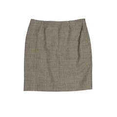 Vintage Yves Saint Laurent Rive Gauche Wool Houndstooth Skirt 40 Made in France