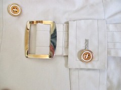 Vtg 60s Mod London Fog Canvas Raincoat Short Coat Wide Belt Loops Pockets 10