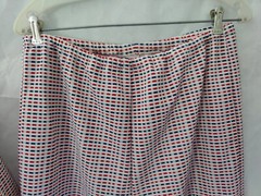 Vintage 1960s RN 37863 – 2 pc Red White & Blue Check Pant Suit & Top Size 18 1/2